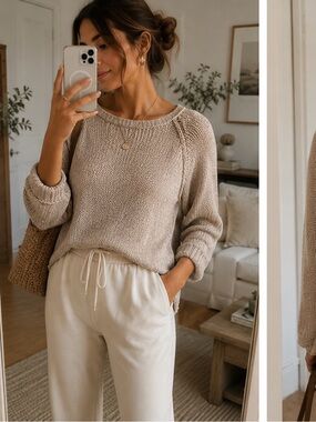 🤎 elan Soft Knit Collared Sweater — Size medium
